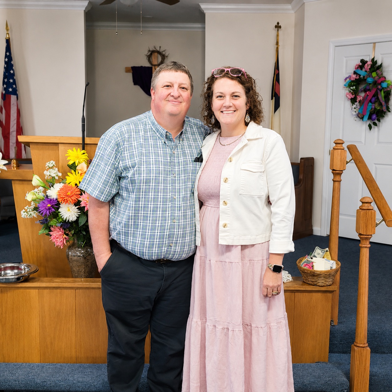 Pastor James Hendrix and Donna Hendrix at Eastland First Church of God