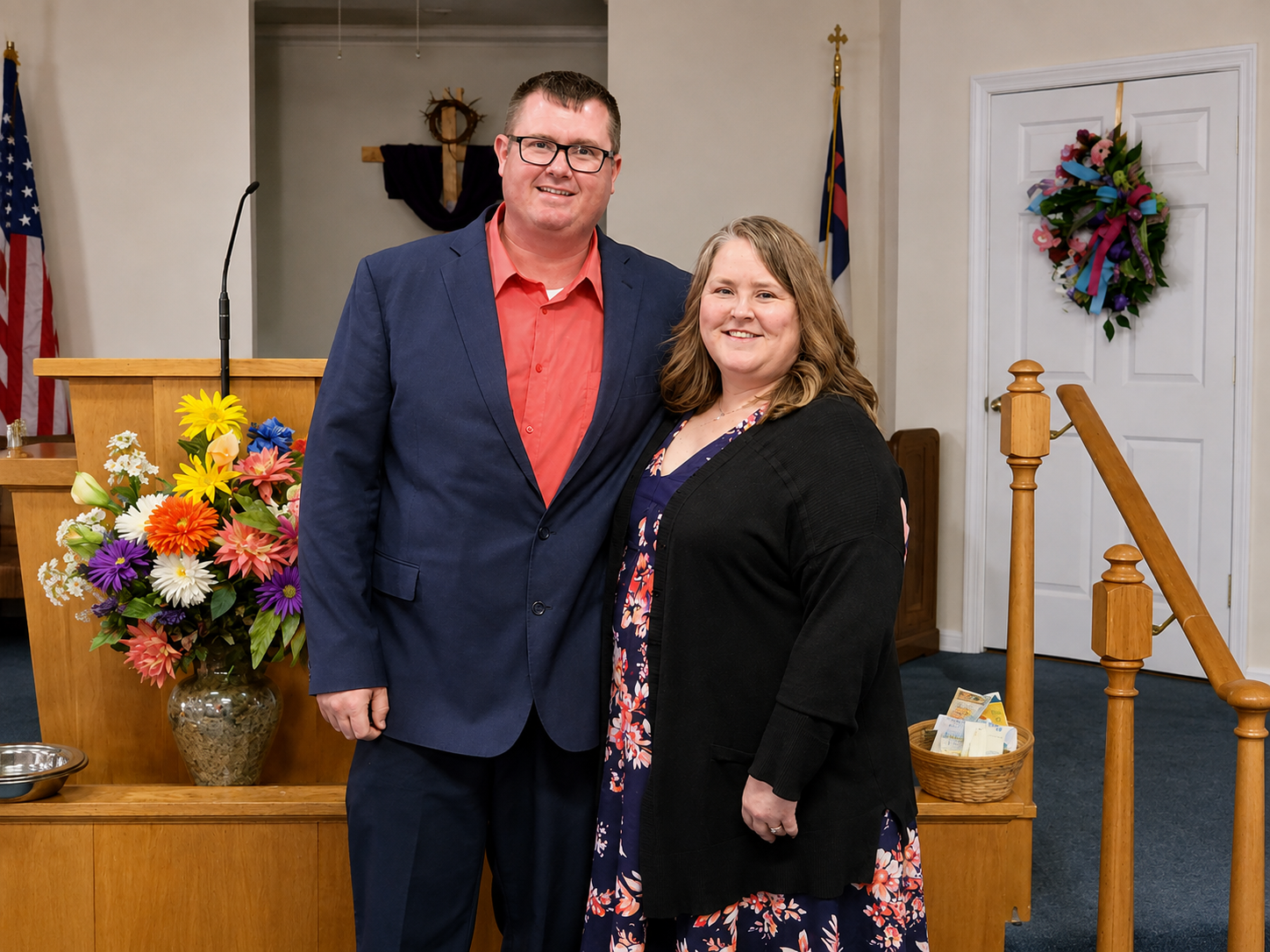 Pastor Stephen Anderson and Keri Anderson at Eastland First Church of God